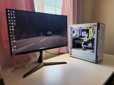 PC and Monitor for sale | Used | Good Condition | White PC parts & Case | picture