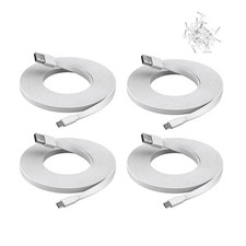 4 Pack 25ft USB C Extension Cable for CCTV, Flat Waterproof picture