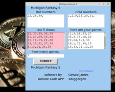 Michigan Lottery Pack pick 3&4, total 5  software DVD  for Windows 7 & 8 & 10 picture