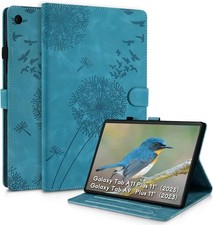 Dandelion Blue Case for Galaxy Tab A11 Plus 11 Inch, Faux Leather with Kickstand picture