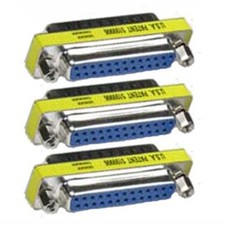 3x DB25 D-SUB 25-Pin Male to Female Port Saver Gender Changer Adapter Converter picture