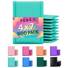 Yens® 500 #000 Poly Bubble Padded Envelopes Mailers 4 X 7 -Teal picture