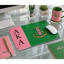 AKA Alpha Kappa Alpha Mouse Pad Pink and Green with Logo picture