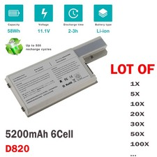 ❤️LOT Battery For Dell Latitude D820 D830 D531 M4300 M65 312-0393 CF623 5200mAh picture