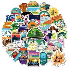 50 PCS Stikers Phone Stiker Guita Stiker Laptop Stiker-OUT DOOR picture