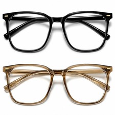 Oversized Blue Light Blocking Glasses for Men and Women, 2 Pack picture