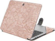 Protective Stand Cover for PU Leather Sleeve Case with Embossed Hibiscus Portfol picture