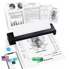 TATTMUSE A28U Portable Printer Wireless Inkless Thermal For Travel 8.5 x 11 picture