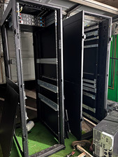 APC NetShelter SX 42U 19” Server Rack Cabinet, Basic Rack PDU & Switches picture