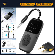 2-in-1 Bluetooth 5.4 Transmitter Receiver Adapter for Airplane & Home Use picture