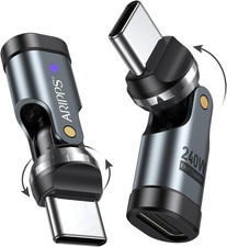 USB C Adapter [2-Pack], PD 240W USB C 90 Degree Adapter, USB Type C Right Angle picture