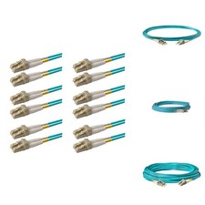 SpeedyFiberTX 6-Pack 1 Meter OM3 50/125 Duplex LC to LC Fiber Cable Aqua picture