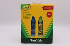 Sandisk Crayola 64GB USB-C Flash Drive 2pk Cerulean Blue Electric Lime NEW Seale picture