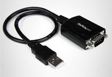 StarTech 1 ft. USB to RS232 Serial DB9 Adapter Cable COM Port Retention TAA NEW picture