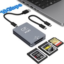 CFexpress Type B/XQD/SD Card Reader, 10Gbps USB3.2 Gen2 3-in-1 Aluminum T32-13 picture