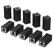 BENFEI RJ45 Inline Coupler, 10 Pack Cat7 Cat6 Cat5e Ethernet Coupler Female to F picture