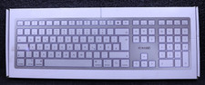 NEW SEALED Cherry KC 6000C Slim Wired USB-C Keyboard for Mac Silver White US picture