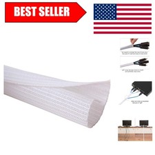 Durable 10ft Split Cable Sleeve - 1/2'' Insulated Wire Loom for Pet Safety picture