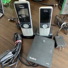 Lot Yealink 2 Phone- W56h And W35H Cordless Ip Dect Phones + Base Station – Voip picture