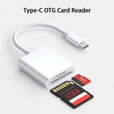 2in1 Micro SD/TF Dual Slot Memory Card Reader for iPhone iPad Camera Adapter Lot picture