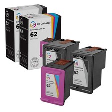 LD Replacement Replacements HP 62 3pk Cartridges C2P04AN Black C2P06AN Color picture