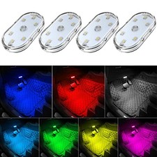 4Pcs Car LED Lights Interior Wireless Interior Car Lights with 6 7 Colors picture