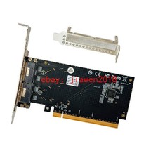 External PCIE X16 To 2 Port SlimSAS 8i SFF-8654 Adapter PCI-E TO U.2 Nvme US picture