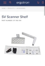 Ergotron StyleView Scanner Shelf 97780194 Mount to Wall or Cart picture