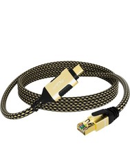 USB C to Ethernet Cable 4FT Type C to RJ45 Nylon Cord Gigabit 1000 Mbps LAN picture