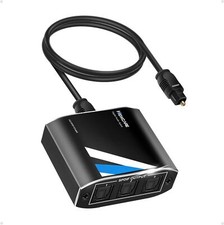 Newcaer Digital Optical Splitter 1 In 3 Outspdif Toslink Digital Optical Audio C picture