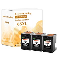 65XL Black Ink Cartridge 3PK FOR HP ENVY 5055 5058 DeskJet 3750 3755 3758 3760  picture