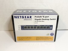 Netgear ProSafe GS108 8-Port Gigabit Desktop Ethernet Switch 10/100/1000 - NEW picture