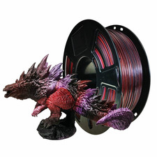 PLA 3D Printer Filament 1.75Mm,Galaxy Red,Black,Silk Purple,Net Weight 1Kg picture