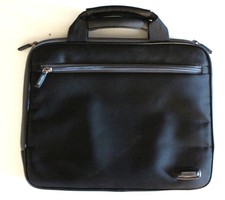 Black Nylon Kenneth Cole Reaction Slim Laptop Sleeve Case Padded Briefcase picture