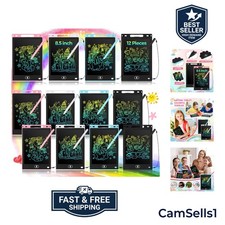 12 Pack Eye Protection 8.5 Inch LCD Doodle Pads - Perfect Kids Educational Gift picture