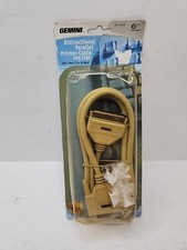 Vintage NOS Gemini Bidirectional Parallel Printer Cable | DB25 Male CEN 36 Male picture