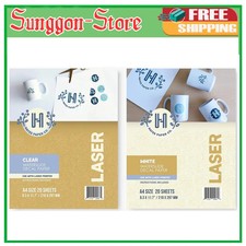 Hayes Paper Waterslide Decal Paper A4 20 Clear Sheets and 20 White Sheets Bundle picture