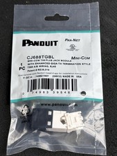 1pcs BOX OF 50 Black CJ688TGBL For Panduit Giga TX Cat6 jack picture