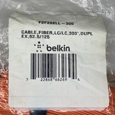 Belkin 300FT MMF Cable LC LC-Duplex 62.5/125 Fiber Optic F2F202LL - 300 picture