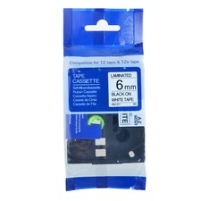 Brother P-Touch Compatible Label Tape Black on White 6mm 9mm 12mm 18mm 24mm picture