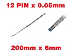 Tablecloth Ribbon Cable ZIF LIF FPC 12 PINS Pitch 0.5MM Length 200 mm Width 6 mm picture
