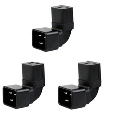 (3PACK) IEC 320 C20 to C19 elbow power adapter,C19 to C20 upbend power adapter picture