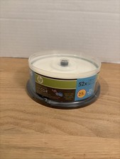 HP CD-R 700MB 52x Speed Spindle 25 Disc INKJET PRINTABLE NEW SEALED picture