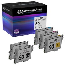 5 Pack Reman For Epson 2x T060120 Black & 1 of each T060220, T060320, T060420 picture