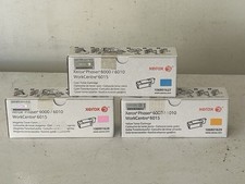 Xerox Lot (3) 106R01627 Cyan 106R01628 Magenta 106R01629 Yellow Toner New Sealed picture