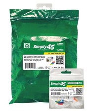 Cat6 Unshielded 90 Degree Keystone Jack - 25-Pack, White - 8P8C, IDC Cap, ANS... picture