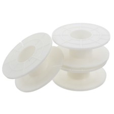 White Plastic Cord Carrier Reels 3Pcs Portable Durable Wire Storage picture