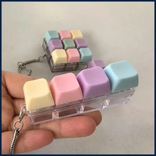 1/4/5/9 Button Keyboard Fidget Clicker Mechanical Keyboard Fidget Keychain picture