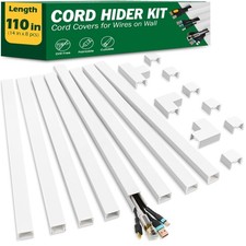 AZEN Cord Hider Kit, 110in Covers for Wires on Wall, M-8P, M-8P  picture
