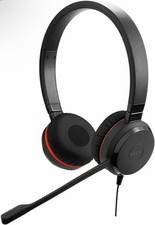 Jabra Evolve 30 II HS Wired Dual-Ear Headset with Mic for Work - 3.5mm Jack only picture